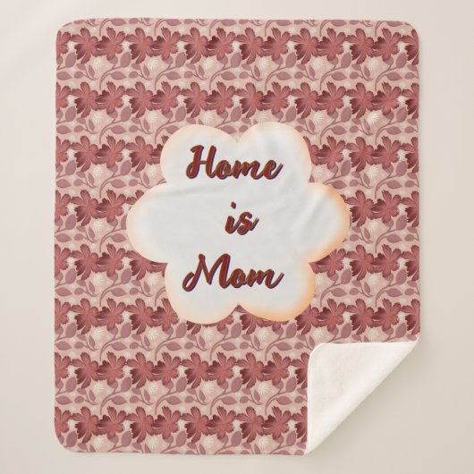 Custom and personalized mother's day floral gift  シェルパブランケット (正面)