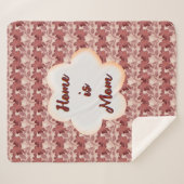 Custom and personalized mother's day floral gift  シェルパブランケット (正面(横))