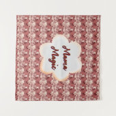 Custom and personalized mother's day floral gift タペストリー (正面(横))