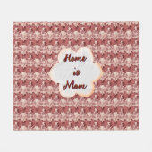 Custom and personalized mother's day floral gift  フリースブランケット (正面(横))