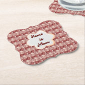 Custom and personalized mother's day floral gift  ペーパーコースター (アングル)