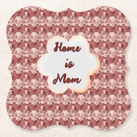 Custom and personalized mother's day floral gift  ペーパーコースター (正面)