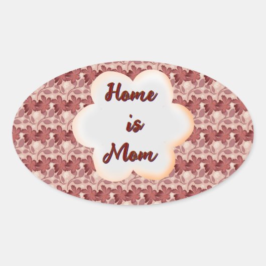 Custom and personalized mother's day floral gift  楕円形シール (正面)