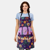 Custom and personalized mother's day gift  lumbar エプロン (着用した状態)