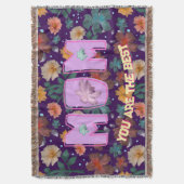 Custom and personalized mother's day gift  lumbar スローブランケット (正面縦)