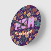 Custom and personalized mother's day gift  lumbar ラウンド壁時計 (傾斜)