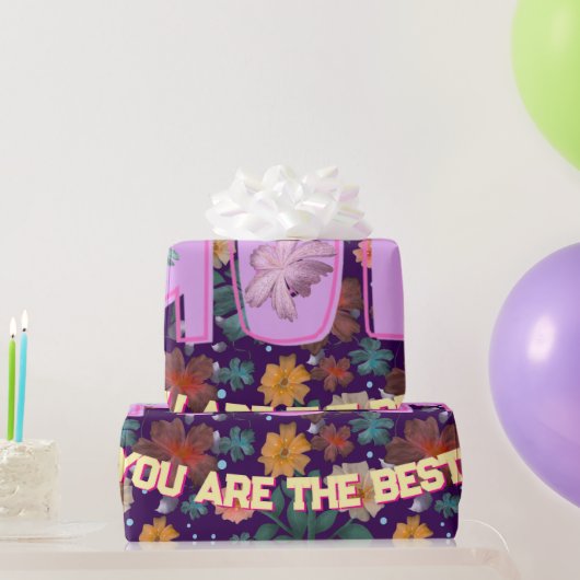 Custom and personalized mother's day gift  lumbar ラッピングペーパー (パーティーギフト)