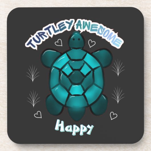 Custom and personalized turtle lover gift  コースター (正面)