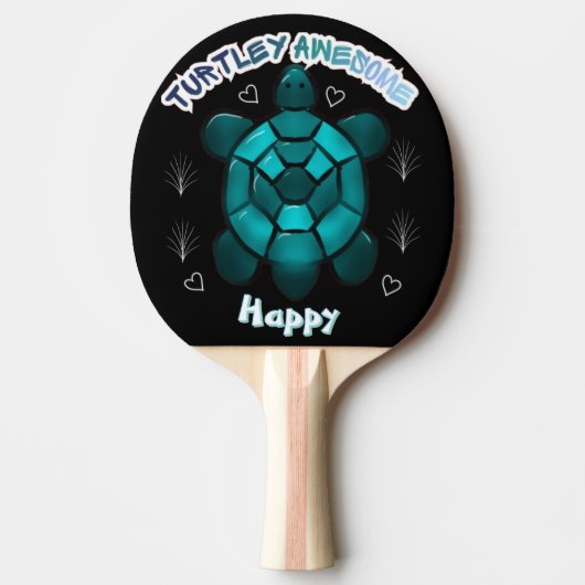 Custom and personalized turtle lover gift  卓球ラケット (正面)
