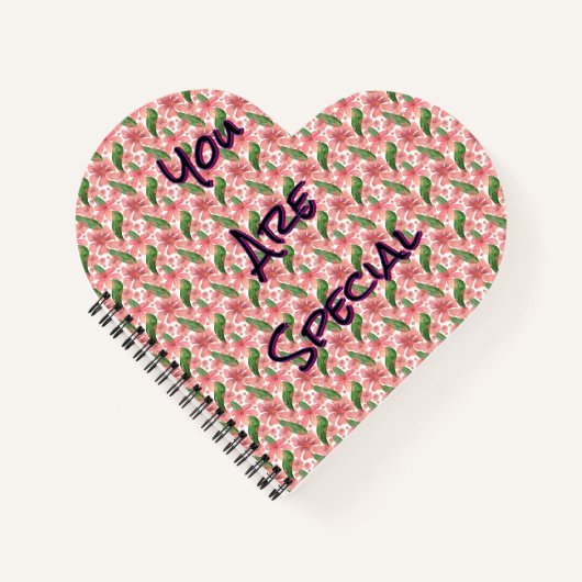 Custom and personalized watercolor floral  ノートブック (正面)