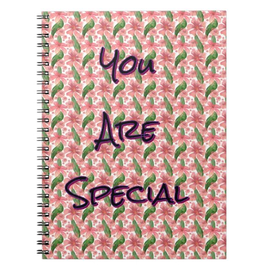 Custom and personalized watercolor floral  ノートブック (正面)