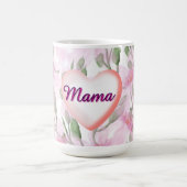 Custom and Personalized  watercolor floral gift  コーヒーマグカップ (中央)