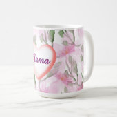 Custom and Personalized  watercolor floral gift  コーヒーマグカップ (正面右)