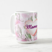 Custom and Personalized  watercolor floral gift  コーヒーマグカップ (正面左)