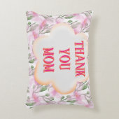 Custom and Personalized watercolor floral pattern  アクセントクッション (正面(垂直))