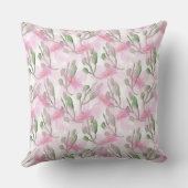 Custom and Personalized watercolor floral pattern  クッション (裏面)