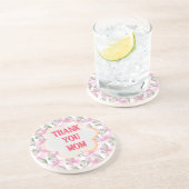 Custom and Personalized watercolor floral pattern  コースター (側面)