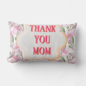 Custom and Personalized watercolor floral pattern  ランバークッション (正面)