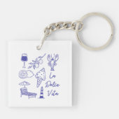 Custom Andiamo a Roma Italy Family Vacation キーホルダー (裏面)