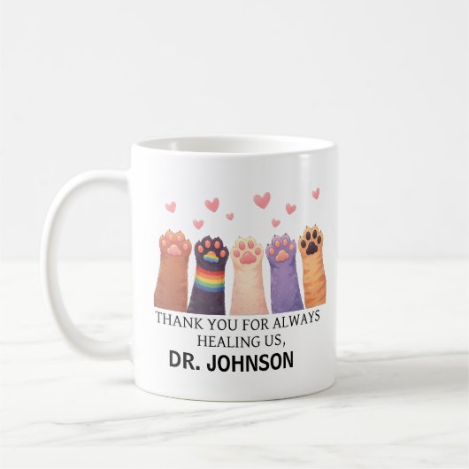 Custom Animal Doctor | Happy Doctor’s Day コーヒーマグカップ (左)