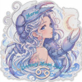 custom anime cancer sticker Dreamy Moon Soul シール (正面)