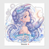 custom anime cancer sticker Dreamy Moon Soul シール (シート)