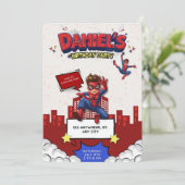 Custom Anime Spider-Man Birthday Invitation  招待状 (スタンド正面)