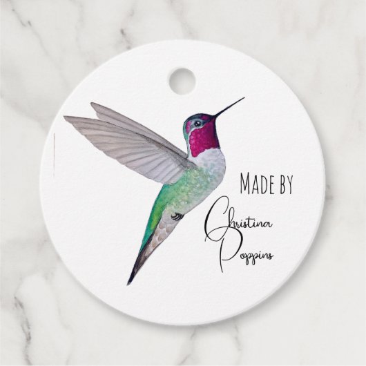 Custom Anna's Hummingbird フェイバータグ (正面)