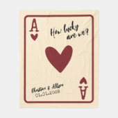 Custom Anniversary Blanket Gift for Wifey & Hubby フリースブランケット (正面)