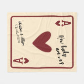 Custom Anniversary Blanket Gift for Wifey & Hubby フリースブランケット (正面(横))