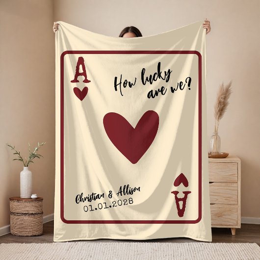 Custom Anniversary Blanket Gift for Wifey & Hubby フリースブランケット