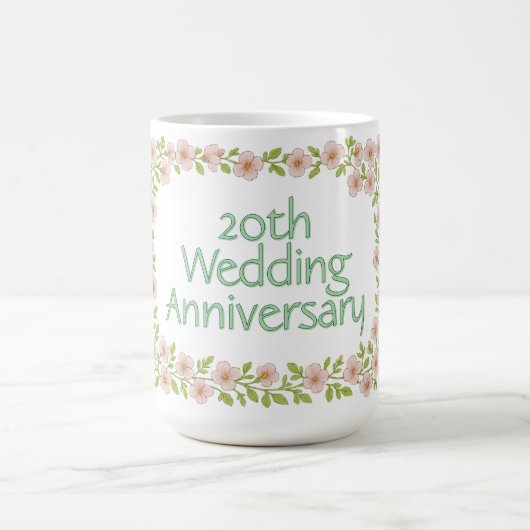Custom anniversary greeting コーヒーマグカップ (中央)