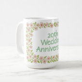 Custom anniversary greeting コーヒーマグカップ (正面左)