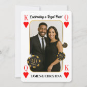 Custom Anniversary Invite, Poker Casino Party 招待状 (正面)