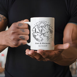Custom Anniversary Mug | Gift for Husband or Wife コーヒーマグカップ