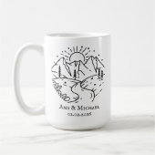 Custom Anniversary Mug | Gift for Husband or Wife コーヒーマグカップ (左)