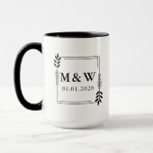 Custom Anniversary Mug – Personalized Couple Gift マグカップ (左)