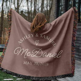 Custom Anniversary Woven Blanket Gift for Couples スローブランケット
