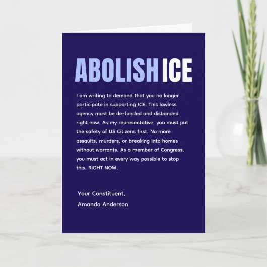 Custom Anti ICE Political Postcard カード (正面)