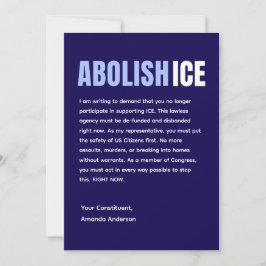 Custom Anti ICE Political Postcard シーズンカード