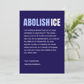 Custom Anti ICE Political Postcard シーズンカード (スタンド正面)