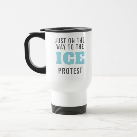 Custom Anti ICE Protest Coffee  トラベルマグ (左)