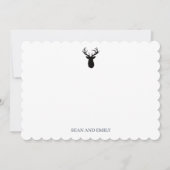 Custom Antler Deer Wilderness Logo Stationary サンキューカード (正面)