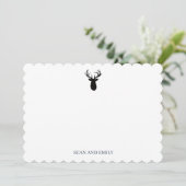 Custom Antler Deer Wilderness Logo Stationary サンキューカード (スタンド正面)