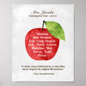 Custom Apple Teacher Appreciation Gift Poster ポスター (正面)