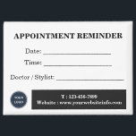 Custom Appointment Reminder Magnet マグネット<br><div class="desc">Help your clients remember their next visit while promoting your business every day with this Custom Appointment Reminder Magnet. Designed for service-based businesses such as dental clinics, hair salons, spas, veterinary clinics, and massage therapy practices, this practical magnet keeps important appointment details visible right on the refrigerator or any magnetic...</div>