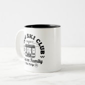 Custom Apres Ski Family Friends Ski Trip Group ツートーンマグカップ (正面左)