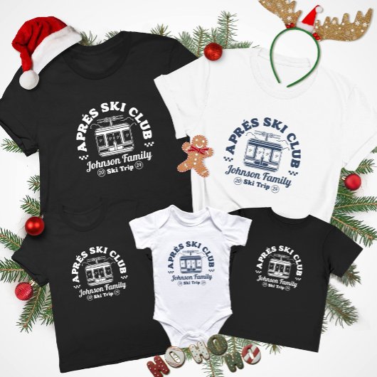 Custom Apres Ski Family Friends Ski Trip Group Tシャツ