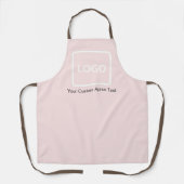 Custom Apron Blush Pink Business Logo Personalized エプロン (正面)