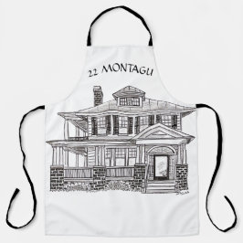 Custom apron design with a house エプロン